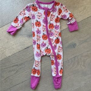 Spearmint love miss Pumpkin Pink Orange baby footie Pajamas 0-3 months